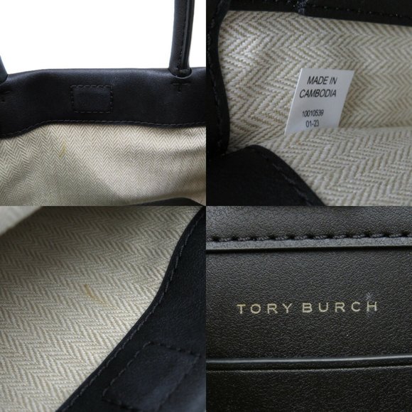 Like new Tory Burch Ella BIO Mini ELLA 2-way leather black shoulder bag, size - Picture 10 of 10